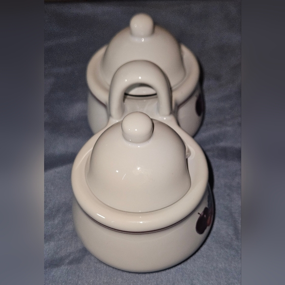 Vintage Houston Harvest Fruit Design Double Jelly/Jam Server with Lids No Spoons - Picture 2 of 11
